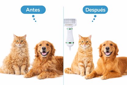CEPILLO SECADOR PEINE™  2 EN 1 MASCOTAS